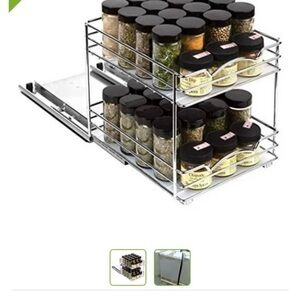 Chrome Spice Rack Organizer